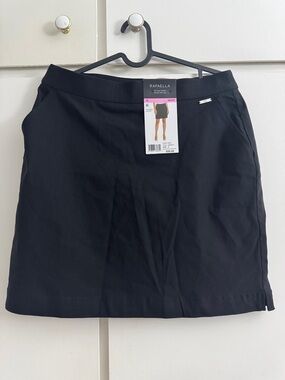 Rafaella Black Mini Skort with Side Pockets